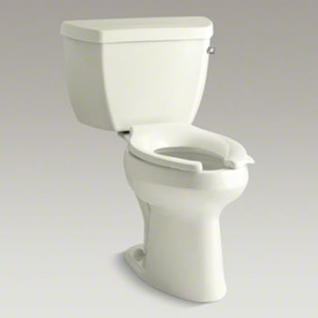Kohler K-3493-RA-96 Highline Pressure Lite Elongated 1.4 gpf Toilet with Right-hand Trip Lever, Less Seat - Biscuit