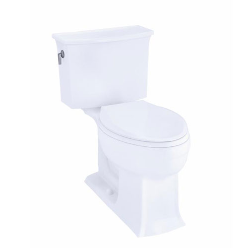 Kohler K-3551-7 Archer Comfort Height Two Piece Elongated 1.28 GPF Toilet - Black (Pictured in White)