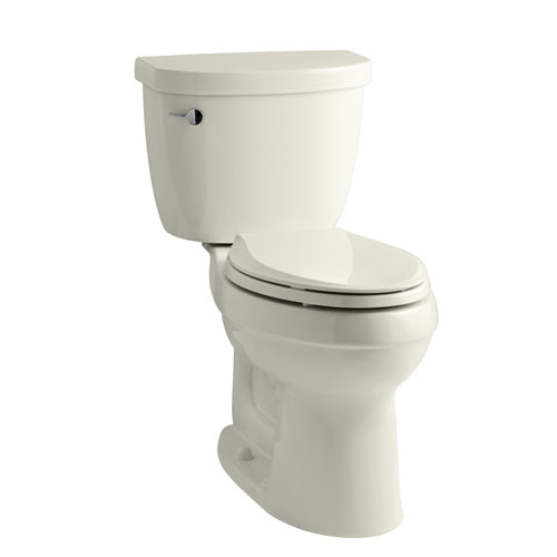 Kohler K-3609-96 Cimarron Comfort Height Elongated 1.28 GPF Toilet with AquaPiston Flush Technology - Biscuit