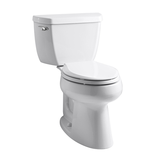 Kohler K-3658-0 Highline Classic Class Five Comfort Height Elongated Two Piece Toilet with Left Hand Trip Lever - White