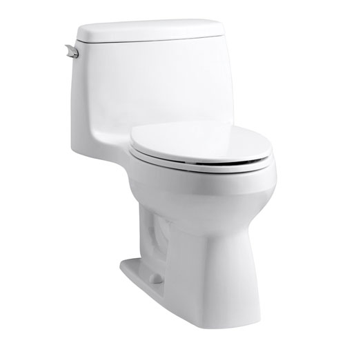 Kohler K-3811-0 Santa Rosa Comfort Height One Piece Compact Elongated 1.6 gpf Toilet - White