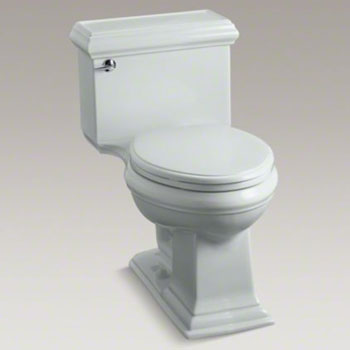 Kohler K-3812-95 Memoirs Comfort Height One-Piece Elongated 1.28 gpf Toilet with Classic Design - Ice Grey