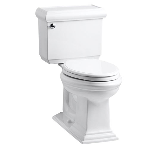 K-3816-7 Kohler Memoirs Comfort Height Two Piece Elongated 1.28 gpf Toilet with Classic Design - Black (Pictured in White)