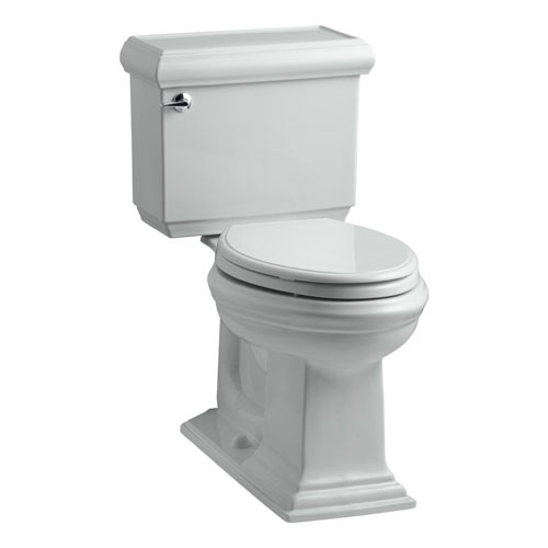 Kohler K-3816-95 Memoirs Comfort Height Two Piece Elongated 1.28 gpf Toilet with Classic Design - Ice Grey