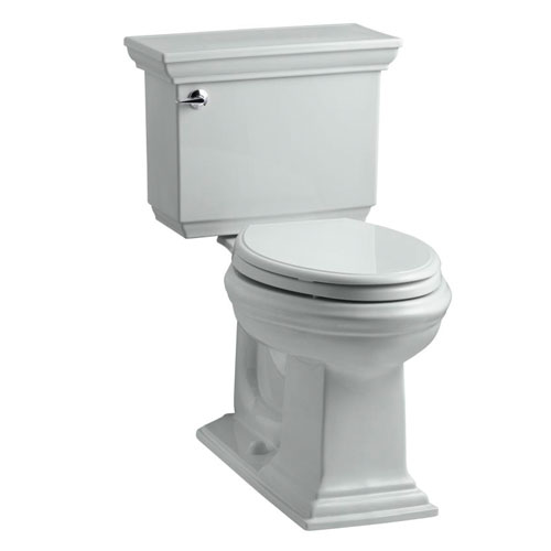 Kohler K-3817-95 Memoirs Comfort Height Two Piece Elongated 1.28 Gpf Toilet with Stately Design - Ice Grey
