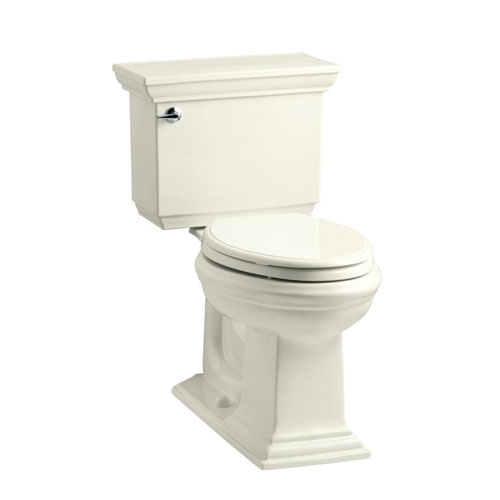 Kohler K-3817-96 Memoirs Comfort Height Two Piece Elongated 1.28 Gpf Toilet with Stately Design - Biscuit