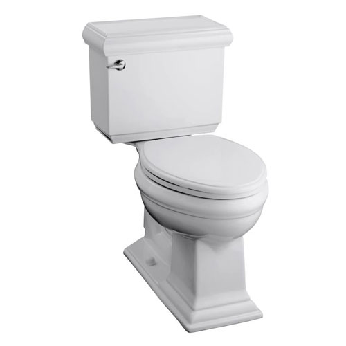 Kohler K-3818-47 Memoirs Comfort Height Two Piece Elongated 1.6 gpf Toilet with Classic Design - Almond (Pictured in White)