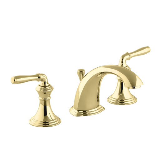 Kohler K-394-4-PB Devonshire Two Handle Lavatory Widespread Faucet - Polished Brass