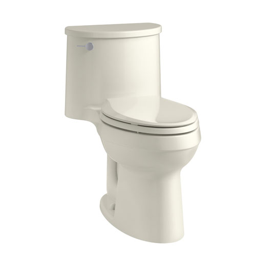 Kohler K-3946-96 Adair Comfort Height One Piece Elongated 1.28 gpf Toilet with AquaPiston Flushing Technology and Left Hand Trip Lever - Biscuit