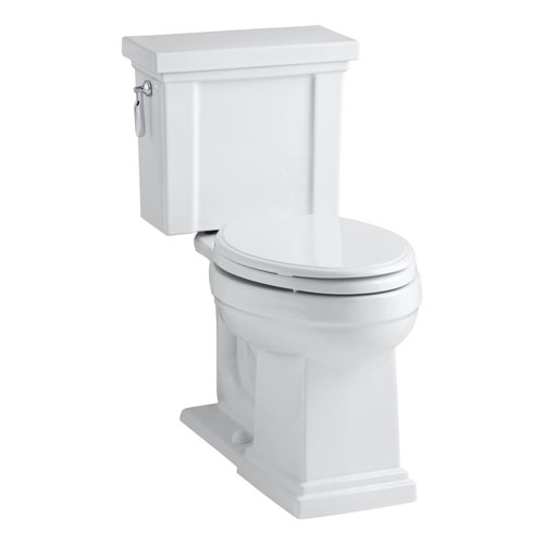 Kohler K-3950-7 Tresham Comfort Height Two-Piece Elongated 1.28 gpf Toilet - Black (Pictured in White)