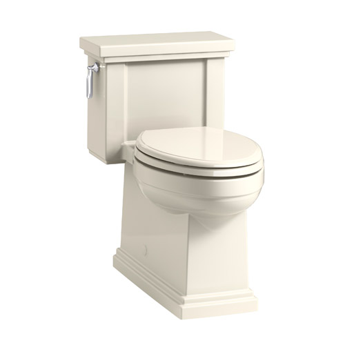 Kohler K-3981-47 Tresham Comfort Height Skirted One-Piece Compact Elongated 1.28 gpf Toilet with Left Hand Trip Lever - Almond