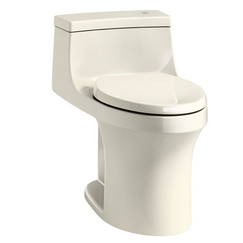 Kohler K-4000-47 San Souci Touchless Comfort Height One Piece Compact Elongated 1.28 gpf Toilet - Almond