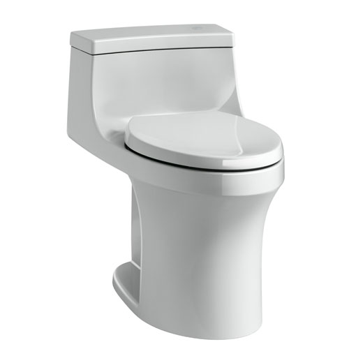 Kohler K-4000-95 San Souci Touchless Comfort Height One Piece Compact Elongated 1.28 gpf Toilet - Ice Grey