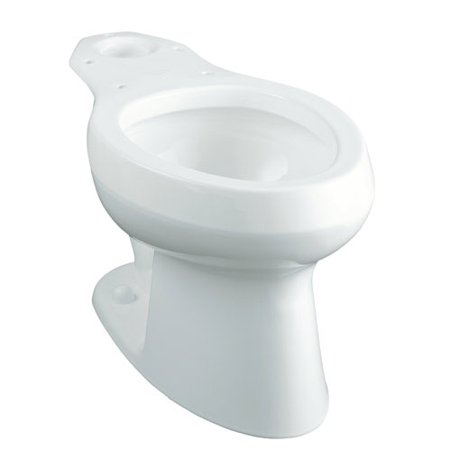 Kohler K-4303-0 Wellworth Toilet Bowl with Pressure Lite Flushing Technology, Less Seat - White