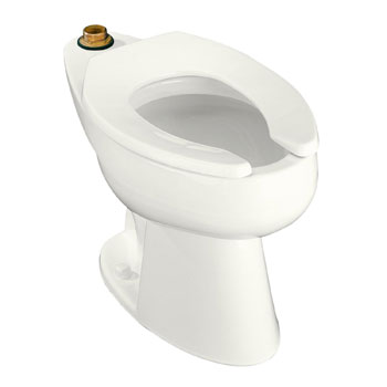Kohler K-4368-L-0 Highcliff 1.6 gpf Elongated Toilet Bowl with Top Inlet and Bedpan Lugs - White