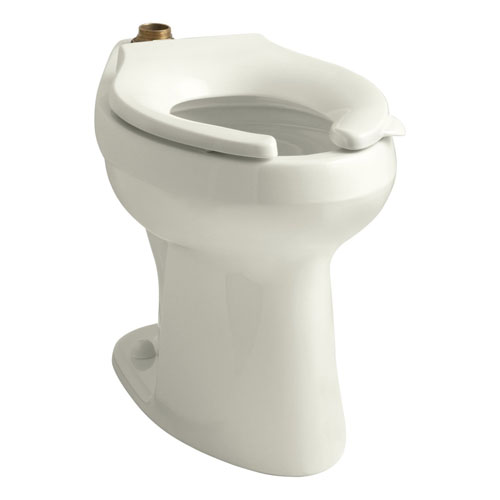 Kohler K-4405-96 Highline 1.28 GPF Flushometer Elongated Toilet Bowl, Requires Seat - Biscuit