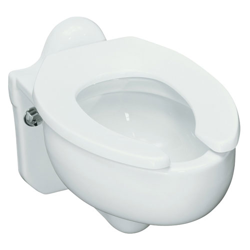 Kohler K-4460-C-0 Sifton Wall Mounted 3.5 gpf Water Guard Flushometer Valve Elongated Blow Out Toilet Bowl, Requires Seat - White