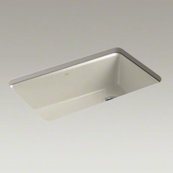 Kohler K-5871-5UA3-G9 Riverby Single Bowl Undermount Kitchen Sink with Accessories - Sandbar