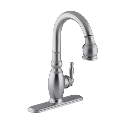 Kohler K-691-G Vinnata Pull-Down Secondary Kitchen Faucet - Brushed Chrome