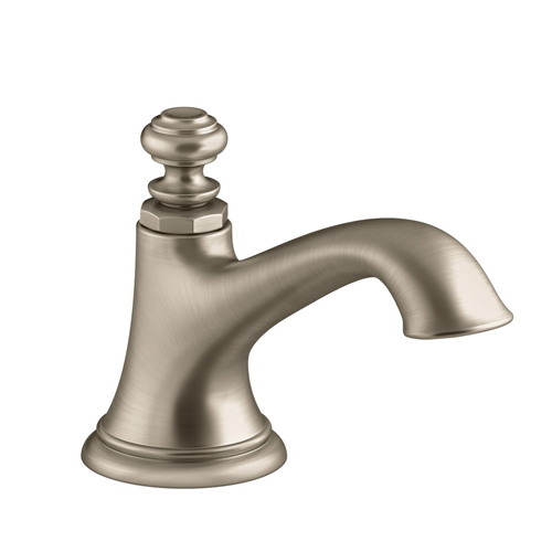 Kohler K-72759-BV Artifacts Widespread Bathroom Sink Spout with Bell Design, Less Handles - Brushed Bronze