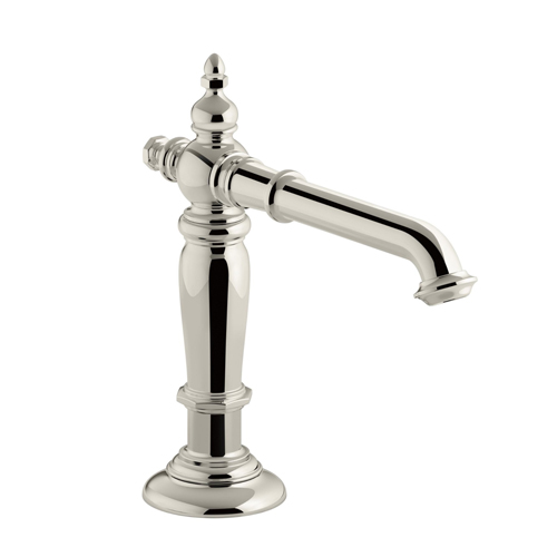 Kohler K-72760-SN Artifacts Bathroom Sink Spout with Column Design, Less Handles - Polished Nickel