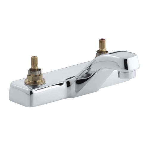 Kohler K-7404-KE-CP Centerset Lavatory Faucet Only Base Faucet - Polished Chrome