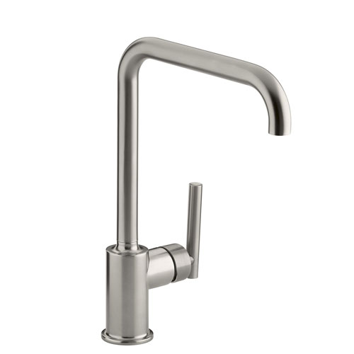 Kohler K-7507-VS Purist Primary Swing Spout Kitchen Faucet without Spray - Vibrant Stainless