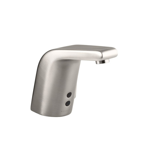 Kohler K-7515-VS Sculpted Touchless Hybrid Energy Cell Powered Lavatory Faucet with Insight Technology, Temperature Mixer - Vibrant Stainless