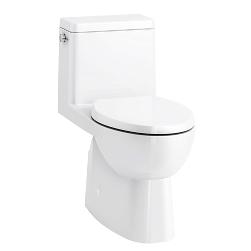 Kohler K-78080-0 Reach Comfort Height One-piece Compact Elongated 1.28 gpf Chair Height Toilet with Quiet-Close Seat - White