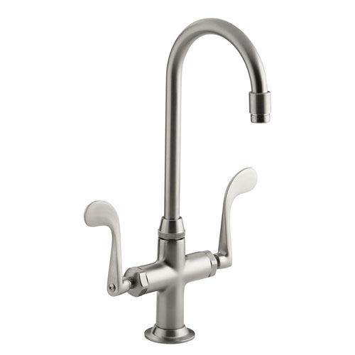 Kohler K-8761-BN Essex Entertainment Sink Faucet w/Wristblade Handles - Brushed Nickel