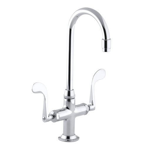 Kohler K-8761-CP Essex Entertainment Sink Faucet w/Wristblade Handles - Polished Chrome