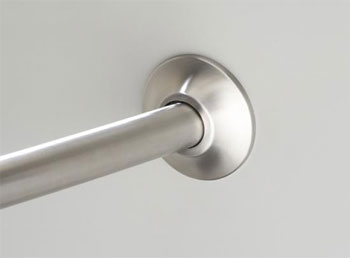 Kohler K-9350-S Expanse Transitional Design Curved Shower Rod - Polished Stainless (Pictured in Brushed Stainless)