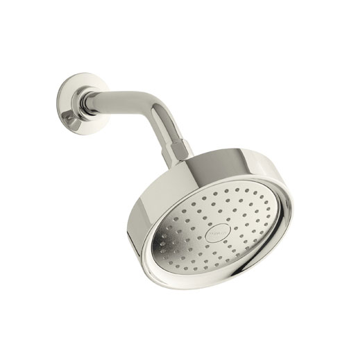 Kohler K-965-AK-SN Purist 2.5 gpm Single-function Wall-mount Showerhead with Katalyst Air-induction Spray - Polished Nickel