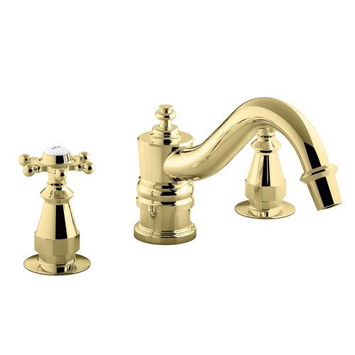 Kohler K-T125-3-PB Antique Deck-Mount High-Flow Bath Faucet Trim Only - Polished Brass