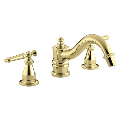 Kohler K-T125-4-PB Antique Deck-Mount High-Flow Bath Faucet Trim Only - Polished Brass
