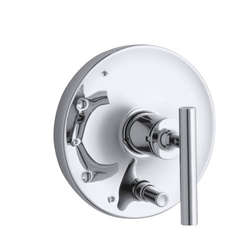 Kohler K-T14501-4-CP Single Handle Pressure Balanace Valve Trim Only From The Purist Collection - Polished Chrome