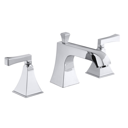 Kohler K-T428-4V-CP Memoirs Stately Double Handle Roman Tub Trim With Metal Lever Handles - Polished Chrome