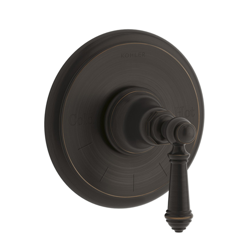Kohler K-T72769-4-2BZ Artifacts Thermostatic Valve Trim with Lever Handle - Oil Rubbed Bronze