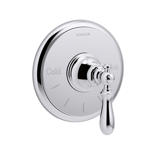 Kohler K-T72769-9M-CP Artifacts Thermostatic Valve Trim with Swing Lever Handle - Chrome