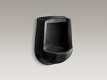 Kohler K-4989-R-7 Freshman Urinal with Rear Spud - Black