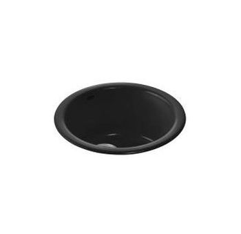 Kohler K-6565-7 Porto Fino Single Basin Cast Iron Bar Sink - Black