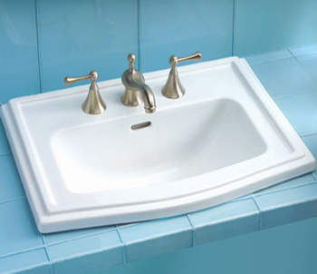 Toto LT781.8-12 Clayton Suite Self Rimming Lavatory Sink w/ Faucet Holes on 8