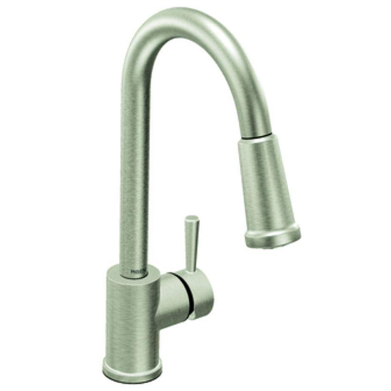 Moen 7175 Level Single Handle Pulldown Kitchen Faucet - Chrome (Pictured in Classic Stainless)