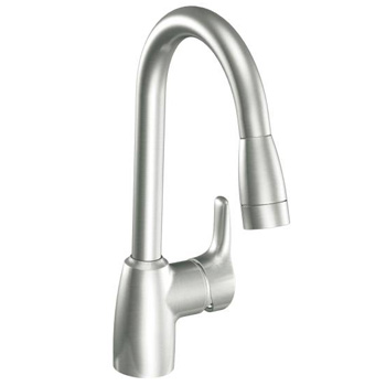 Cleveland Faucet Group CA42519CSL Baystone One-Handle Pullout Kitchen Faucet - Classic Stainless