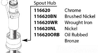 Moen 116620BN Lavatory Spout Hub - Brushed Nickel