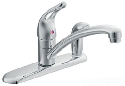 Moen 67454 Chateau Single Handle Kitchen Faucet with Integrated Side Spray - Chrome