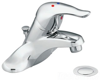 Moen L64635 Chateau Single Handle Centerset Lavatory Faucet with Metal Pop up Drain - Chrome