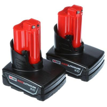 Milwaukee 48-11-2412 M12 12-Volt Lithium-Ion XC High Capacity Battery (2-Pack)