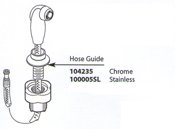 Moen 100005SL Protege Replacement Hose Guide Assembly Brilliance Stainless
