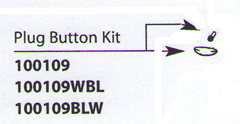 Moen 100109WBL Extensa Replacement Plug Button Kit Glacier/Matte Black